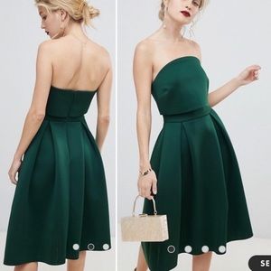 Asos Bandeau Crop Strapless Dress 🌿